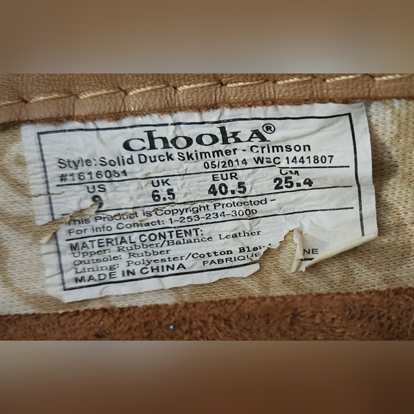 COPY - Chooka Red Duck Skimmer Size 9 - Picture 8 of 8